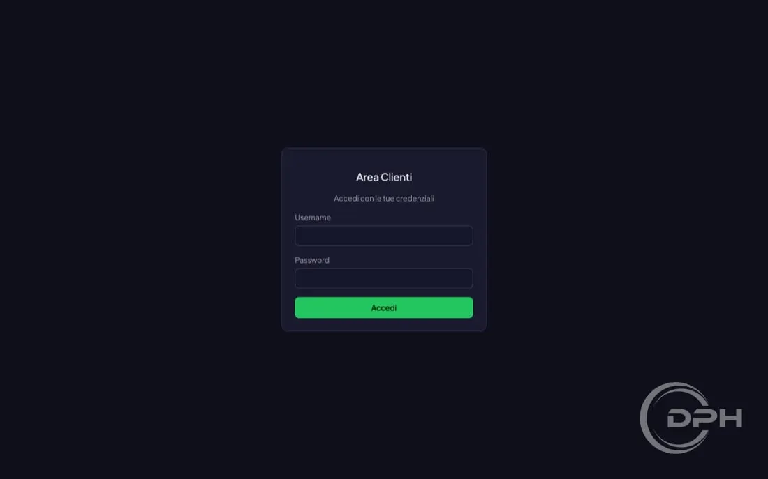 Login Area Clienti